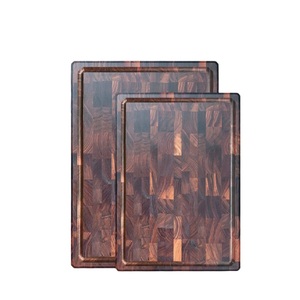 Blocs à découper de haute qualité Acacia noir noyer fin Grain planche à découper en bois pour cuisine Fruits fromage Steak - Product Image 4