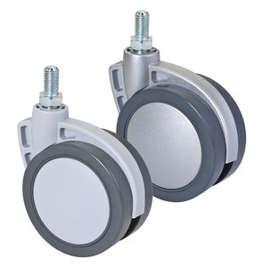 Rueda giratoria gris oscuro de calidad superior italiana MACO 0583 de 60mm con compradores de goma, nuevos fabricantes contemporáneos de ruedas giratorias - Product Image 1