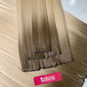 Couleur platine enracinée pour Genius trame extensions de cheveux raides haute qualité vietnamienne cheveux humains bruts paquets vendeur de cheveux - Product Image 1