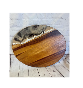 Custom Wood and Resin Lazy Susan Admirable Diseño Artesanal redondo giratorio diseño Wood & resin Lazy Susan - Product Image 4