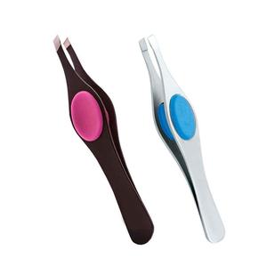 Pince à épiler inclinée professionnelle Hexa Care couleurs personnalisées outil de beauté antidérapant en caoutchouc pour les extensions de sourcils et de cils - Product Image 2