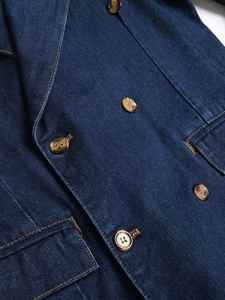 Dernier modèle de veste en jean slim fit de style hip-hop avec laine pour unisexe, décontractée, tendance, pour l'extérieur, confortable, en tissu denim d'hiver - Product Image 4