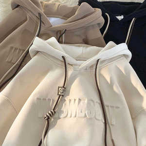 Sweat-shirt 3D gaufré de haute qualité, sweat-shirts personnalisés pour hommes et femmes, sweat-shirts 100% coton, différents processus de gaufrage du logo sur le col - Product Image 2