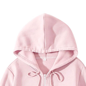 Venta al por mayor de alta calidad recortada superior Sudadera con capucha de moda al aire libre elegante de manga completa de longitud Crop Top mujeres Sudadera con capucha con color personalizado - Product Image 3