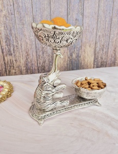 Elephant Sculpture Figurine for showcase Showpiece Decor Scandinavian and European Style Metal Animals Table Top - Product Image 3