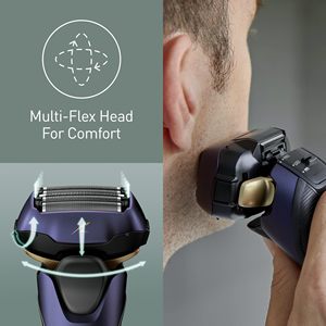 Rasoir électrique rechargeable pour homme avec 5 lames, rasoir miniature humide/sec avec tête flexible, étanche et lavable IPX7 - Product Image 5