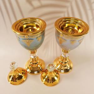 Lujoso quemador de incienso de metal con atractivo estilo árabe Los mejores precios al por mayor Bakhoor Holder Top Arrival - Product Image 4