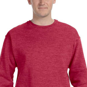 เสื้อสเวตเตอร์ผ้าฟลีซของผู้ชายผ้าฝ้าย100% สีแดงเหมาะสำหรับฤดูหนาวโลโก้ตามสั่ง - Product Image 6