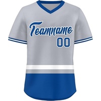 Maillots de baseball personnalisables respirants en maille 100 % polyester à col en V avec logo personnalisé et motif gouttes de glace pour hommes