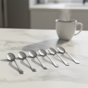 Juego de 6 Cucharas de Café de Acero Inoxidable con Acabado Cromado Pulido IMPERO, 14.2cm CVLX90C6 - Product Image 3