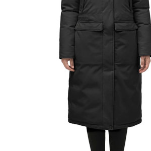 Chaqueta Parka de burbujas larga para mujer con relleno de algodón impermeable personalizada en otoño invierno abrigo de piel sintética con paneles de lujo de gran tamaño - Product Image 5