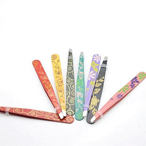 Pince à cils professionnelle en acier inoxydable à pointe pointue de qualité supérieure outils de beauté pour l'application des cils de maquillage vente en gros - Product Image 1