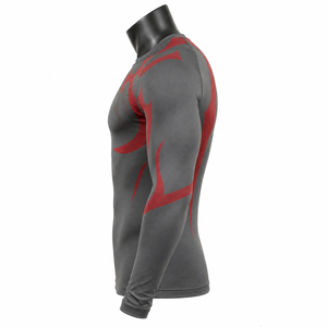 Sublimation Printed <b>Men</b>’s Long Sleeve Compression Shirt Graphic Gym Fitness Tight <b>Base</b> <b>Layer</b> Sportswear Custom OEM Wholesale - Product Image 4