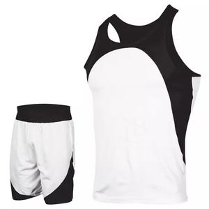 Haut de boxe en polyester personnalisé kit court gilet ensemble uniforme de boxe personnalisé nouveau design costume de sport uniforme de boxe en gros - Product Image 2