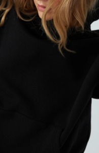 OEM/ODM personalizado impreso frontal 100% algodón de gran tamaño gota hombro pesado 500GSM sudaderas con capucha de las mujeres de manga larga Streetwear - Product Image 4