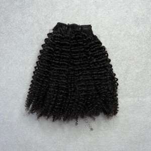 Cuticle Aligned Vietnamese Kinky <b>Curly</b> Hair Weft Bundles Hair <b>Extensions</b> from 8-40 inches Super Double Drawn Hair from One Donor - Product Image 3