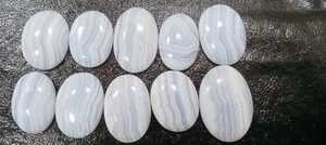 Cabochon d'agate en dentelle bleue naturelle pierre précieuse en vrac avec forme de mélange pour la fabrication de bijoux pierre bleu clair apaisante - Product Image 3