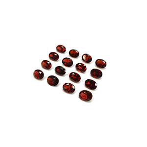 Pierre de grenat rouge naturel, qualité AAA, ovales facettées 6x8mm et 8x10mm, pierre précieuse en forme de cœur vert - Product Image 5