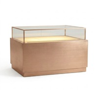 Vitrine de rangement commerciale haut de gamme en acier inoxydable éclairée par LED pour bijouterie, coffre à bijoux vertical
