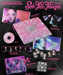 izna SET THE TEMPO 3ème mini-album [PHOTOBOOK B Ver.] CD & Photobook Photocard Sticker Lenticulaire (METRONOME) K-Pop Coréen - Product Image 2