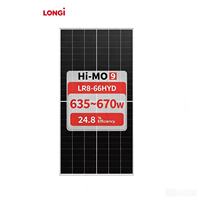 Système solaire résidentiel, module monocristallin Longi 635W 640W 645W 650W 660W 665W 670W, panneaux solaires Himo 9, module PV bifacial