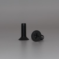 Vis à tête fraisée à empreinte cruciforme en nylon PA66 de haute qualité M2.5 - M6 boulons en plastique DIN 965 blancs et noirs