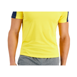 T-shirt da allenamento Dry-Fit da uomo Id Ideology, gialla, taglia 3XB, in cotone lavorato a maglia/fibra di bambù, design Birdseye, tinta in filo - Product Image 4