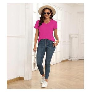 Meilleure vente femmes 100% coton T-Shirt été confortable décontracté sans manches conception XL taille en gros Bangladesh usine plaine - Product Image 1