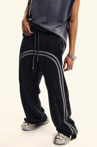 Best Manufacturer Man Trousers Custom Logo <b>Men</b> Joggers Trending Breathable <b>Men's</b> Casual Streetwear Acid Wash Sweatpants - Product Image 2