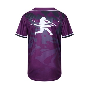 Camiseta de Béisbol de Poliéster Sublimada de Manga Corta Personalizada a Precio de Fábrica, Dos Tonos Dorados, Alta Calidad, Transpirable y de Secado Rápido - Product Image 2