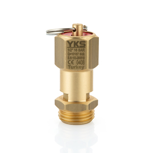 1/4" 9.9 Bar CE Certified <b>Sealed</b> Brass Safety Valve - <b>Sealed</b> Type Pressure Relief Valve - Brass Material - Product Image 1
