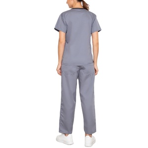 Hospital Scrub Uniform <b>Doctors</b> And Nurse Female Scrub <b>Sets</b> Adjustable High Quality Premium Design Medical Scrub Suit 2027 - Product Image 3