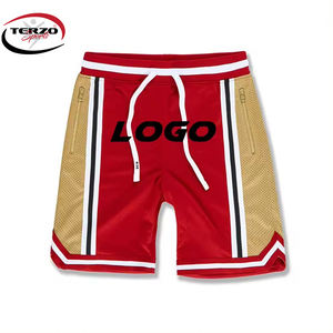 Short de basketball personnalisé pour hommes, sports d'été, gym, maille écologique, mode décontractée avec imprimé solide - Product Image 3