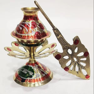 Surma Dani de Latón Única y Atractiva, Tamaño Grande, Pulida, Multicolor, para Guardar Kohl, Forma Única, para Regalos y Decoración - Product Image 1