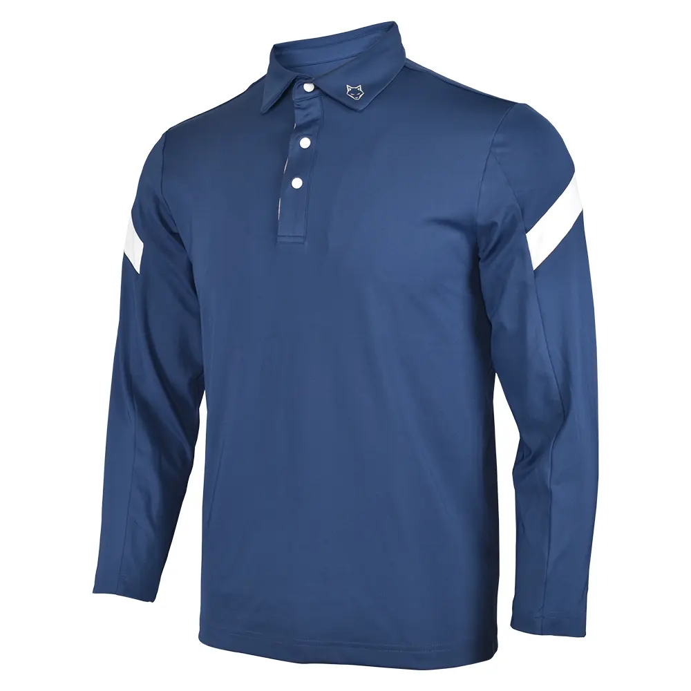 OEM Golf gömlek düz rahat özel işlemeli logo Mens Golf Polo gömlek golf gömlek uzun kollu camiseta polo dökün homme
