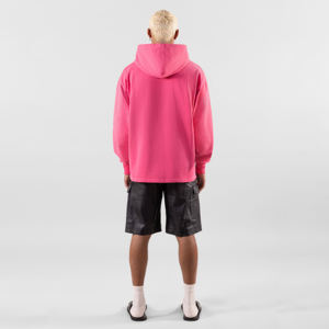 Sudadera con Capucha Extra Grande, Estilo Desgastado, Lavado Ácido, Tejido de Punto, Mangas Raglán, Detalles con Bordes Deshilachados, Estilo Urbano Negro, Sudadera Lavada - Product Image 5