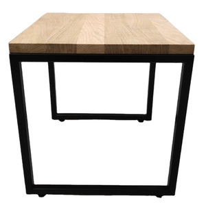 <b>Modern</b> Classy <b>Black</b> Steel Iron Wood <b>Coffee</b> <b>Table</b> for Kitchen Office Home Restaurant Living Room Garden Decoration Made in India - Product Image 1