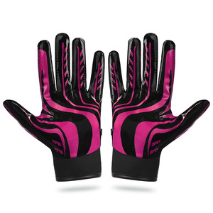 Newly Arrived Professional American Football Receiver Gloves Custom Designs High Grip <b>Sticky</b> Palm Polyester Spandex Full Finger - Product Image 2