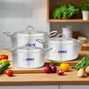 Juego de utensilios de cocina de aluminio ecológicos de 3 piezas de la mejor calidad de Chef, estufa de Gas apta para lavavajillas de nuevo diseño clásico de 32/36cm - Product Image 2