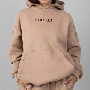 เสื้อฮู้ดดี้ผู้หญิงแบบกำหนดเองพร้อมดีไซน์หน้ากากปิดตา ผ้าฝ้ายฟลีซหนา 400GSM สไตล์ลำลอง สำหรับฤดูใบไม้ร่วงและฤดูหนาว ทรงโอเวอร์ไซส์ - Product Image 5