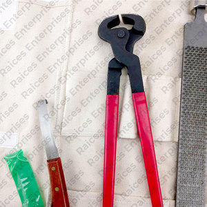 Kit de herramientas de herrador de caballos hecho a medida profesional, juego de instrumentos veterinarios equinos, tarifa al por mayor, función reutilizable - Product Image 6