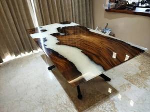 <b>Live</b> <b>Edge</b> Epoxy Resin Top Center <b>Table</b> Modern Wooden Coffee <b>Table</b> Epoxy <b>Table</b> Black Design Wooden Log Design for Decor - Product Image 2