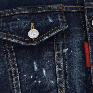 Nouvelle veste en jean pour homme de haute qualité, tendance 2025, personnalisée, style streetwear, printemps, avec logo sur le devant et fonction coupe-vent - Product Image 5