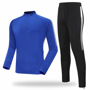 Vêtements de sport à manches longues pour hommes, respirants, légers, 100% polyester, maillots, pantalons de survêtement, survêtement d'échauffement d'hiver - Product Image 6