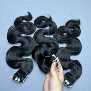 Vendeurs de cheveux cambodgiens bruts à donneur unique Machine de trame de génie de vague de corps noir de haute qualité Faisceau à double tirage de Qhair - Product Image 4