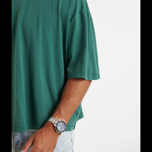 T-shirt Boxy surdimensionné 100% coton T-shirt pour hommes Luxe Qualité Drop Shoulder Plain Crop Logo personnalisé Streetwear - Product Image 4