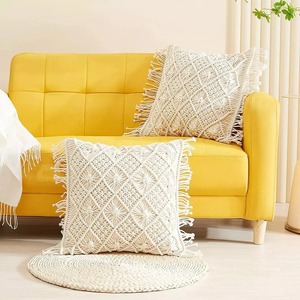 Luxe Boho macramé taie d'oreiller tissé à la main lin soie moderne Vintage coussin dernière conception pour la maison voiture décor prix de gros - Product Image 6