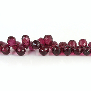Granate Rodolita Rosa Natural de 6x8mm, Corte Facetado en Forma de Pera, Piedra Preciosa Suelta, Certificada por Terceros, Venta al Por Mayor, Gopika Exports - Product Image 2
