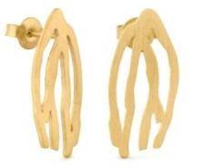 Pendientes de metal ultramodernos con diseños geométricos abstractos y un acabado pulido elegante para una apariencia moderna audaz - Product Image 4