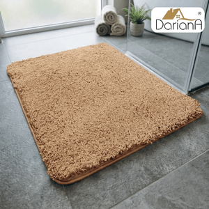 พรมเช็ดเท้ากันลื่น DarianA พรีเมียม รุ่นโมเดิร์น เป็นมิตรกับสิ่งแวดล้อม ซักได้ ผลิตจากโพลีเอสเตอร์เนื้อนุ่ม สีเทาอ่อน ด้านหลังเป็นยางกันลื่น หนา พร้อมสกรีนโลโก้ตามสั่ง - Product Image 1